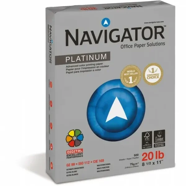 NAVIGATOR® PLATINUM OFFICE, LETTER SIZE, 500 SHEETS/REAM